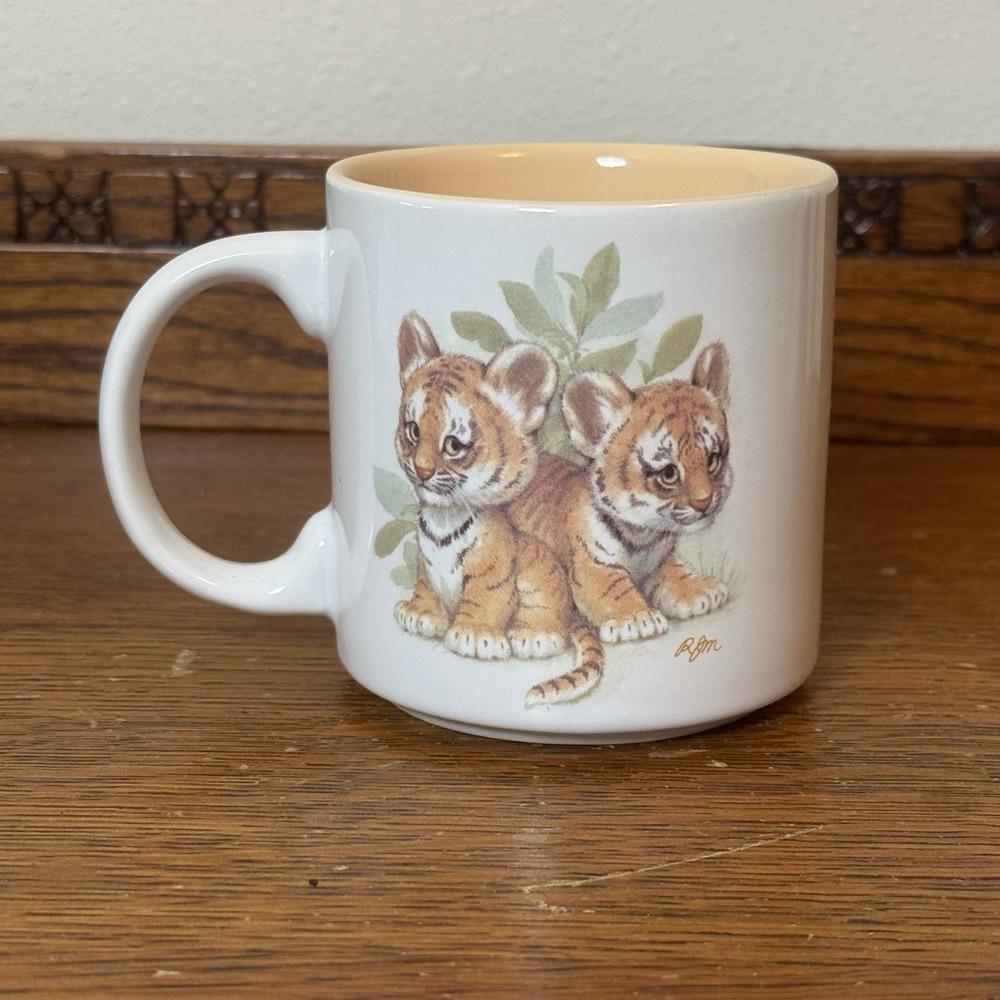 Endangered Young'uns Tiger Cubs Coffee Mug NCE Morehead Wildlife Animal Cup